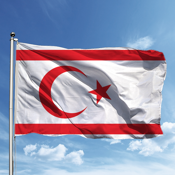 Kuzey Kıbrıs Türk Cumhuriyeti Bayrağı 50*75
