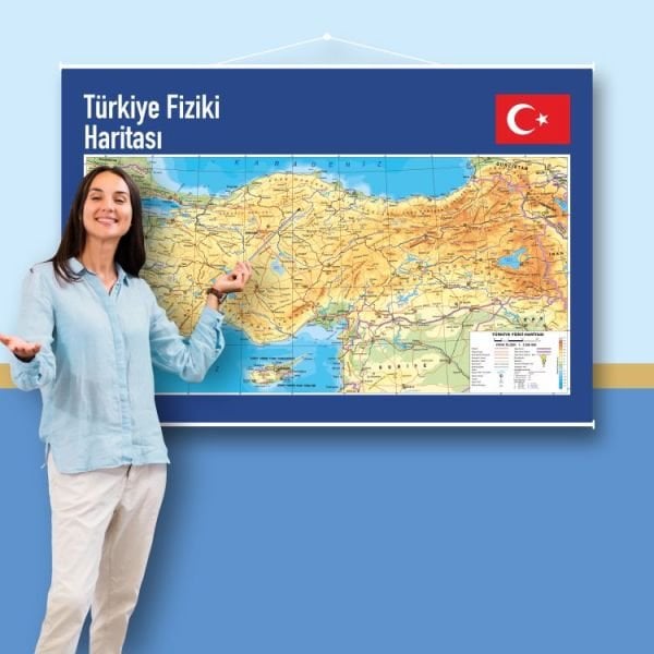 Türkiye Fiziki Haritası 100X150