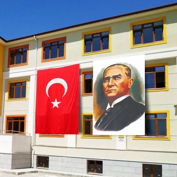 Atatürk Posteri ve Türk Bayrağı Raşel Kumaş 200X300 cm -6