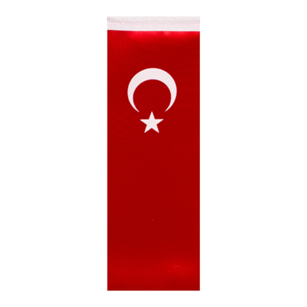 Düz Kesim Türk Masa Bayrağı (Direksiz) 8,5x25 cm-10 adet