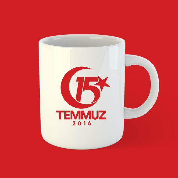 15 Temmuz Beyaz Bardak Kupa