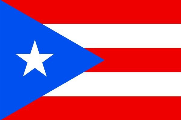 Porto Riko 15x22,5 Masa Bayrağı (Direksiz)
