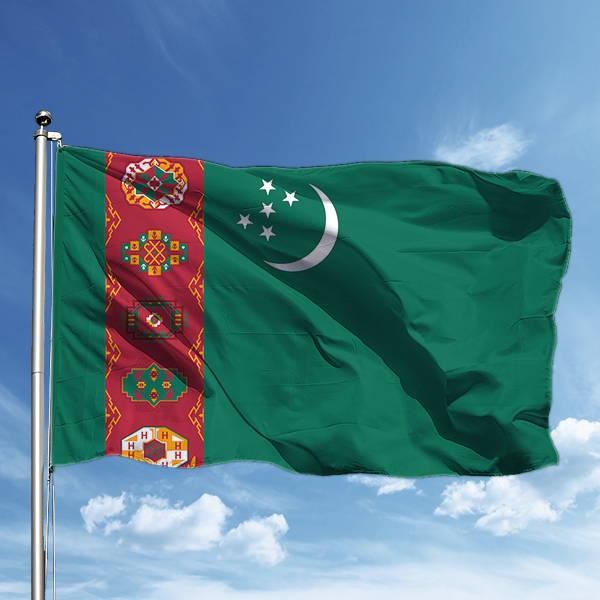 Türkmenistan Bayrağı 50*75 cm