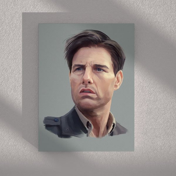 Tom Cruise Karikatür Kanvas Tablo 30x45 cm