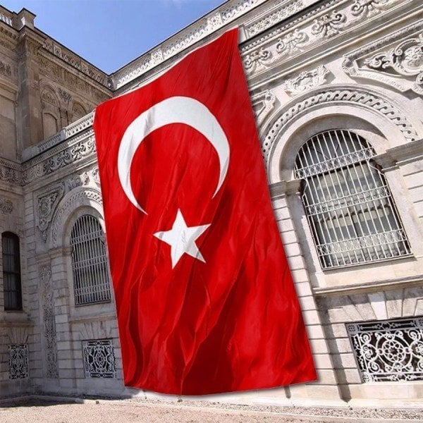 Türk bayrağı 600x900 cm Alpaka Kumaş