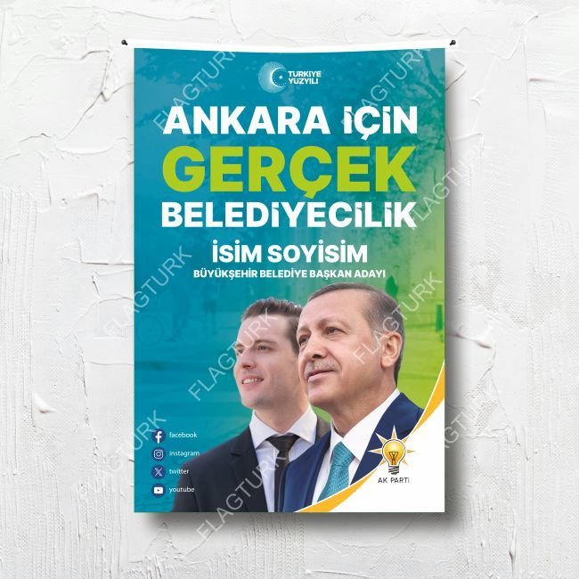Ak Parti 2024 Belediye Başkanı Aday Posteri 100x150 cm-002
