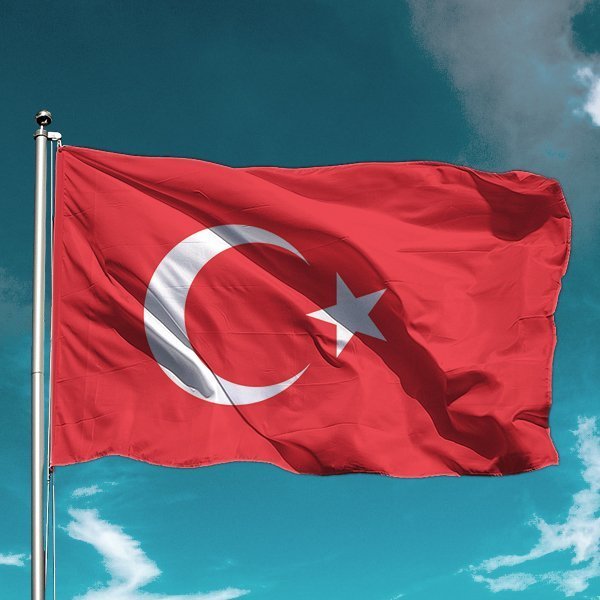 Türk bayrağı 600x900 cm Raşel Kumaş+Çantalı