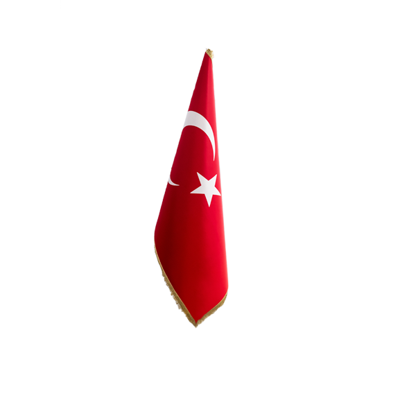 Türk Makam Bayrağı Telalı+Simli (Direksiz)