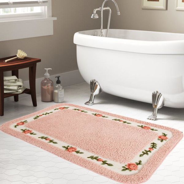 Giz Home Gül Banyo Paspası 70X120 Pink