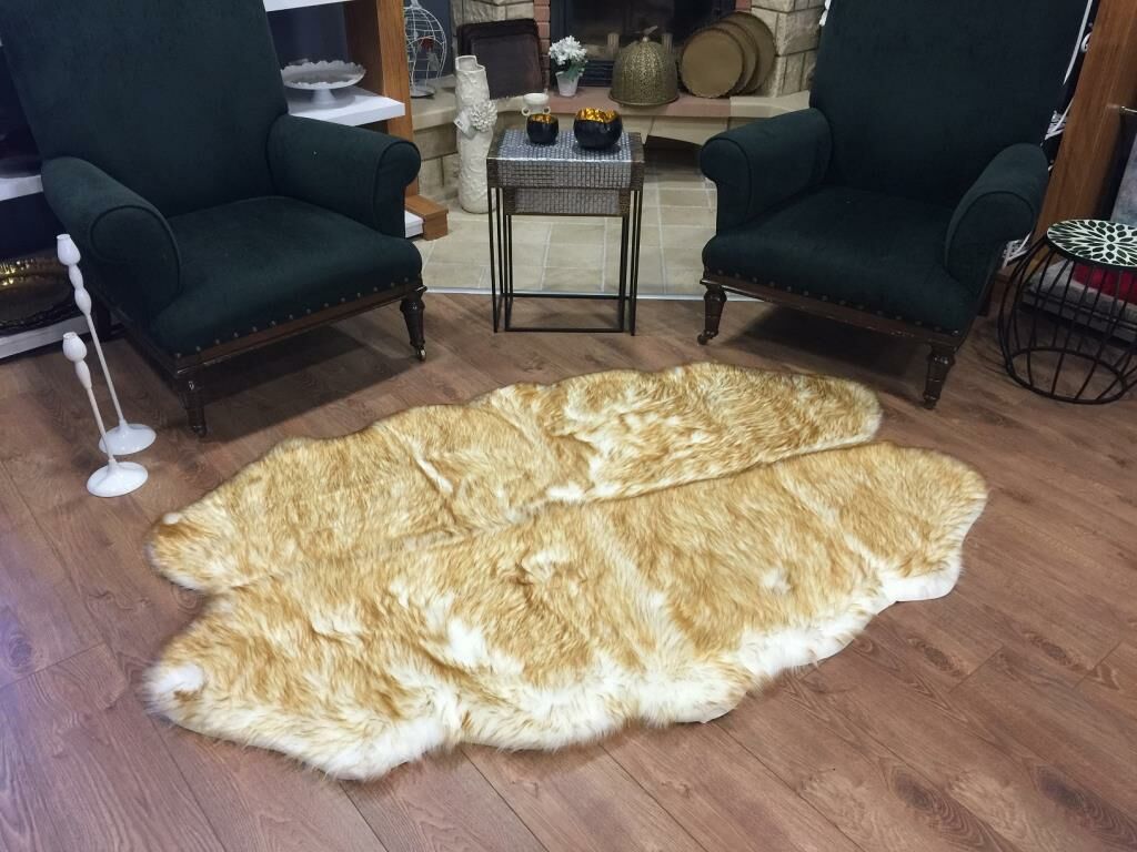 Giz Home Alaska Peluş Post Halı 120x180 Bej Kırçıllı