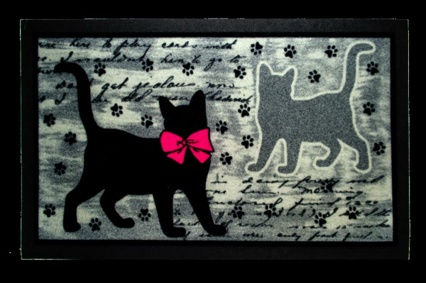 Giz Home İtalyan Format Kapı Paspası 40X68 Siyah Kediler