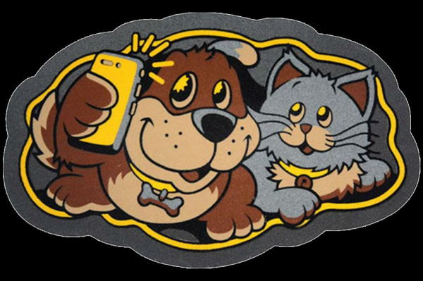 Giz Home İtalyan Sempatik Kapı Paspası 40X68 Kedi-Köpek