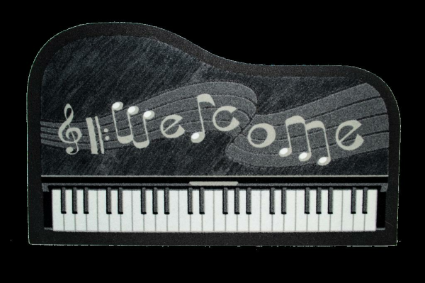 Giz Home İtalyan Sempatik Kapı Paspası 40X68 Piano Forte