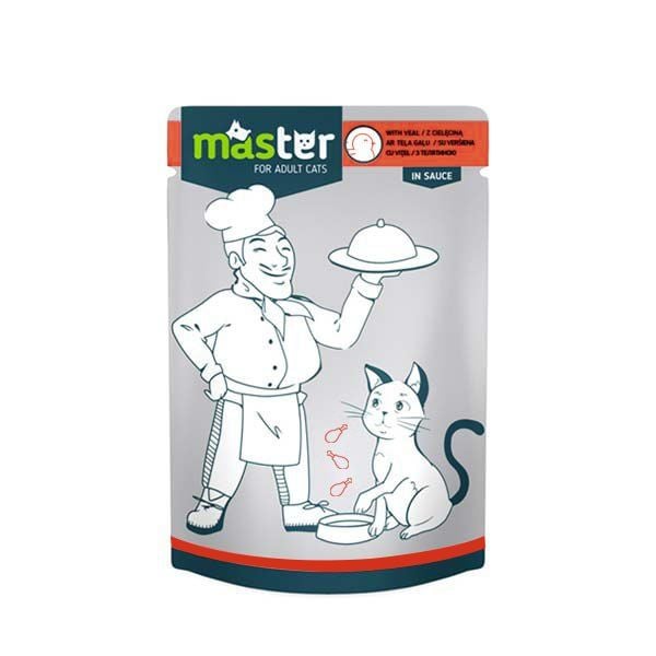 Master Pouch Jöle İçinde Kümes Hayvanlı Yetişkin Kedi Konservesi 80gr