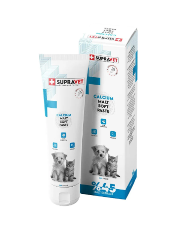 Supravet Calcium Kedi ve Köpekler İçin Kalsiyum Malt Paste 100 Gr