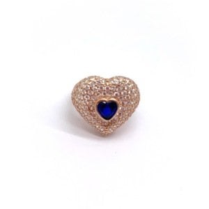 Navy Blue Heart Stone Ring