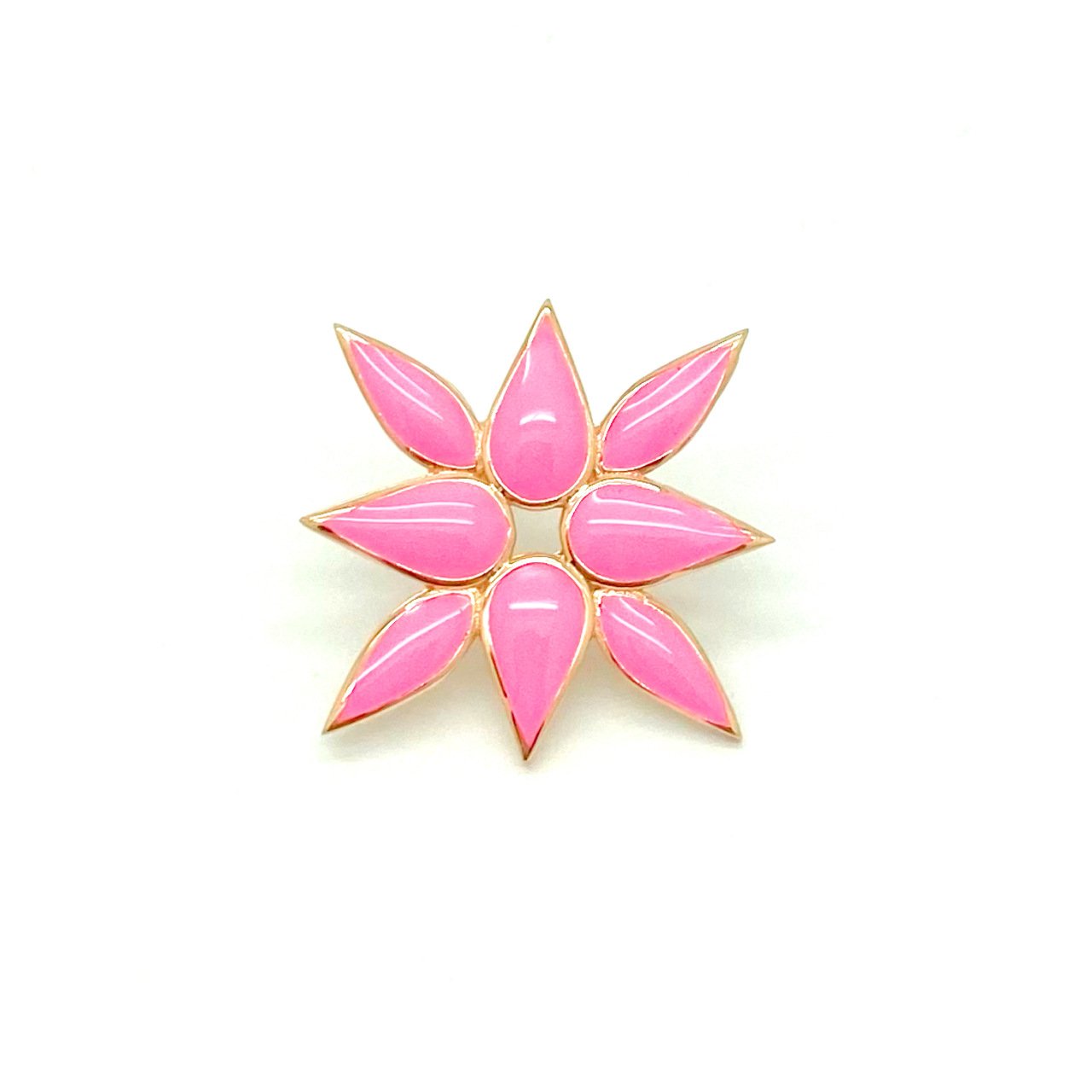 Pembe Çiçek Küpe -adet-