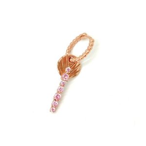 Pembe Taşlı Anahtar Küpe -adet-