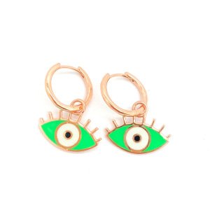 Green Eye Earrings