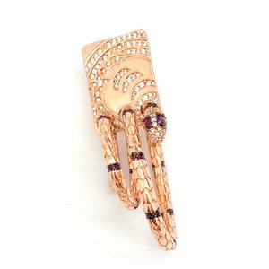Plate Big Snake Earrings