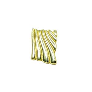 Gümüş Gold Kare Küpe -adet- 2,5 cm