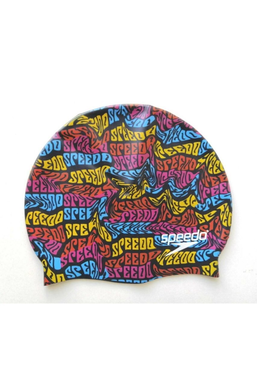 Speedo Slogan Çocuk Silikon Yüzücü Bonesi