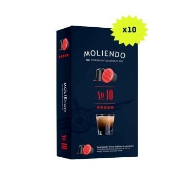 Moliendo Kapsül No:10 Avantaj Paketi 10x10 Nespresso Uyumlu Kapsül 100 Adet