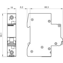 Siemens 2A 1 Fazlı C Seri Otomat 5SL6102-7