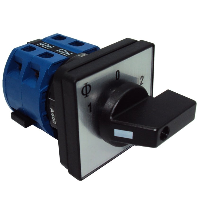 KRAUS&NAIMER 25A 1-0-2 48x48 Monofaze Motor Enversör Şalter CA20 A400