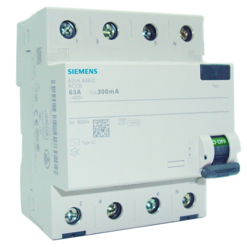 SIEMENS 63 Amper Trifaze Kaçak Akım Koruma Şalteri 300mA (5SV4646-0)