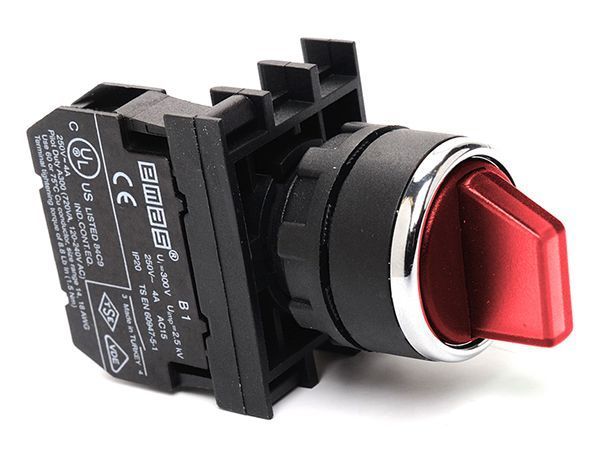 Emas II-0-I Kırmızı Kalıcı Mandal Buton (B101SL30K)