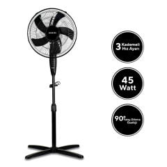 KUMTEL AYAKLI VANTİLATÖR SİYAH KTF-325 V-A0U