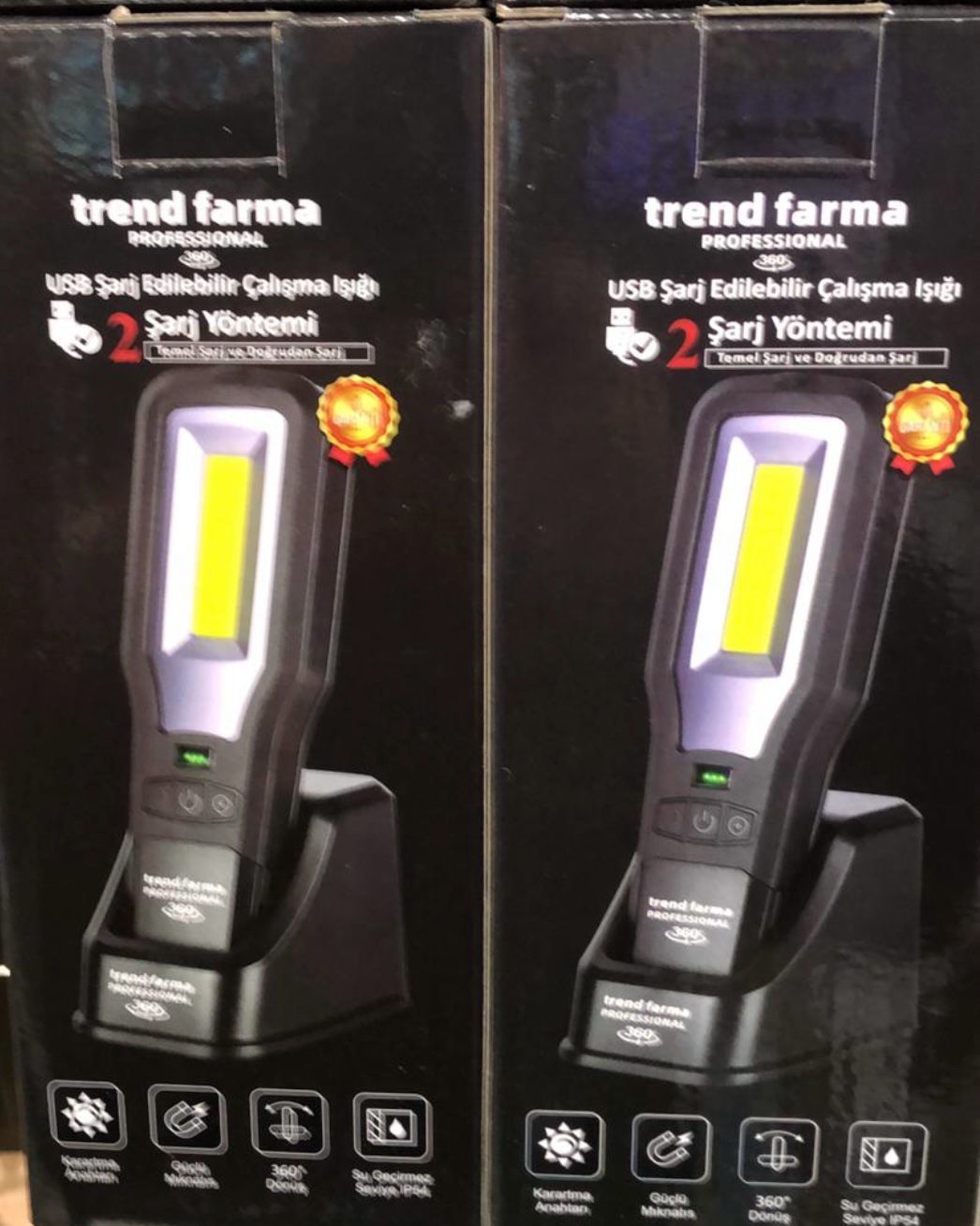 TREND FARMA USB ŞARJLI ÇALIŞMA FENERİ STANDTLI