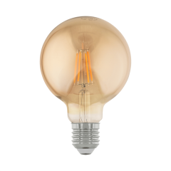 LIGTEX 4W E27 390LM G95 AMBER LED FLAMANLI RUSTİK AMPUL