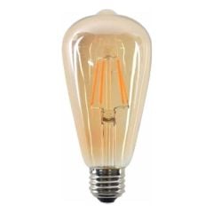 LIGTEX 4W E27 380LM ST64 AMBER LED FLAMANLI RUSTİK AMPUL