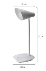 AV-7222 USB ŞARJLI BEYAZ OYNAR BAŞLIKLI MASA LAMBASI
