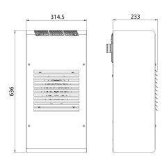 PROTHERM Outdoor CVO08002288000 800-850  (W) 400/460-2-50/60 (V-ph-Hz) 636 x 314,5 x 233  (mm) HxWxD