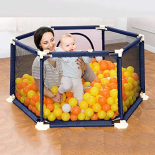Kolay Kurulum  Güvenli Bebek Ve Çocuk Oyun Alanı Oyun Parkı Dayanıklı Taşınabilir 130 x 115cm