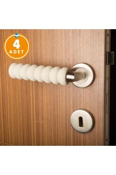 4 Adet Montajsız Yumuşak Kapı Kolu Darbe Engelleyici Koruyucu Bebek Ve Çocuk Güvenlik Seti