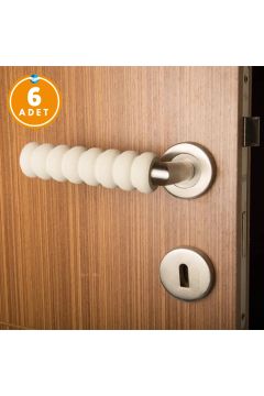 6 Adet Montajsız Yumuşak Kapı Kolu Engelleyici Koruyucu Darbe Engelleme Bebek Ve Çocuk Güvenlik Seti
