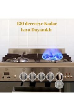8 Adet Iz Bırakmaz Montajsız Ocak Ve Fırın Gaz Düğmesi Kapatıcı Güvenlik Kapağı Bebek Güvenlik