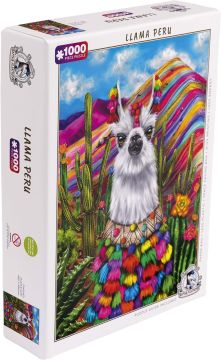 Captainalbatross ''Llama Peru'' 1000 Parça Puzzle H-UV yüksek kalite baskı.