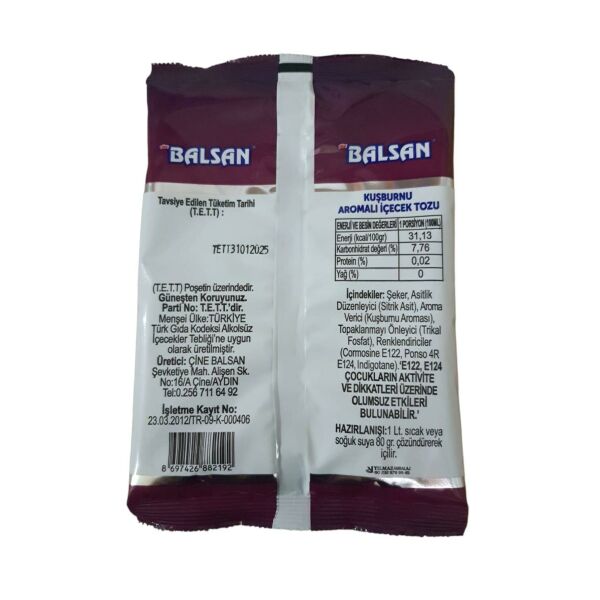 BALSAN TOZ KUSBURNU 250 GR SICAK İÇECEK ÇAY