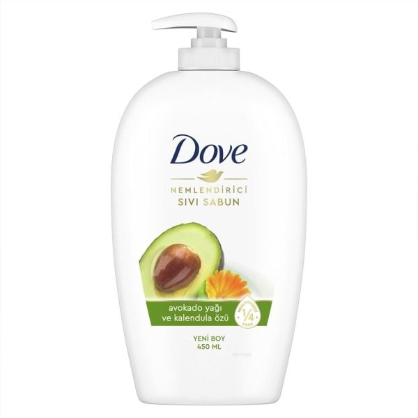 DOVE 450 ML AVAKADO YAĞI VE KALENDULA ÖZÜ NEMLENDİRİCİ SIVI SABUN