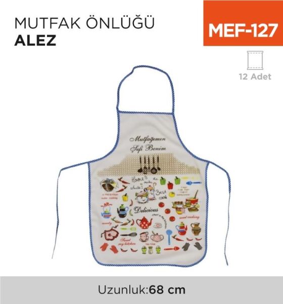 MUTFAK ÖNLÜĞÜ ARKASI SİLİKONLU SU GEÇİRMEZ ALEZ MEF-127 DESENLİ 48*68 CM DESENLER FARLILIK GÖSTERİR