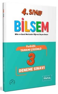 4. Sınıf Bilsem Çözümlü 3 Fasikül Deneme Sınavı - Markaj Yayınları