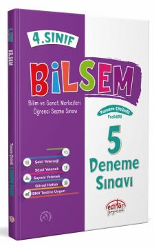 4. Sınıf Bilsem Çözümlü 5 Deneme Sınavı - Editör Yayınevi