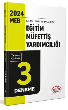 2024 MEB Eğitim Müfettiş Yardımcılığı Tamamı Çözümlü 3 Deneme Sınavı