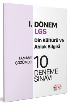 LGS I. Dönem Din Kültürü ve Ahlak Bilgisi Tamamı Çözümlü 10 Deneme Sınavı