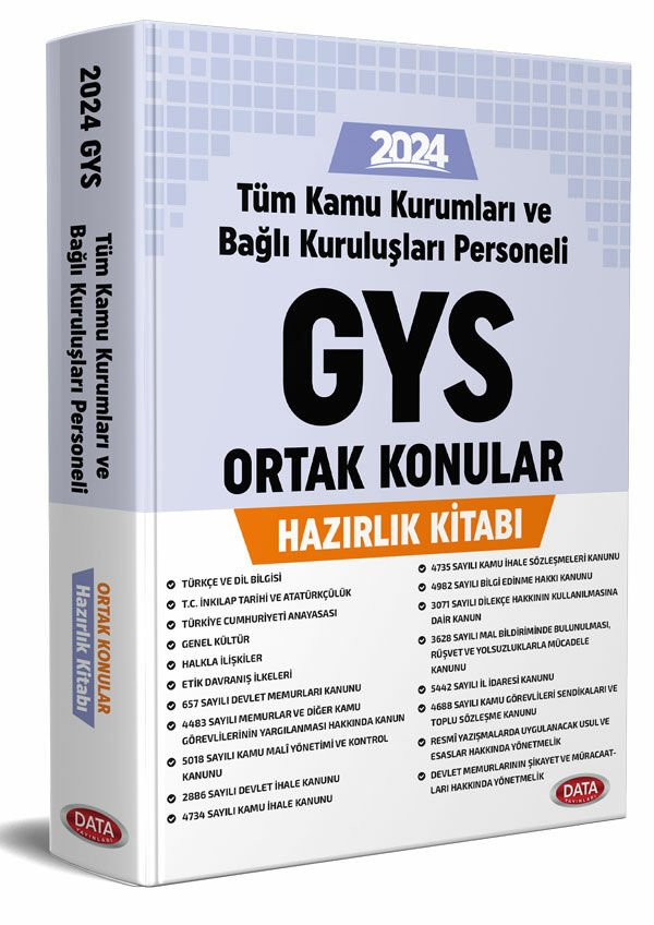 Türkiye Kamu Kurumları ve Bağlı Kuruluşları Personeli GYS ve Unvan Değişikliği Ortak Konular Hazırlık Kitabı